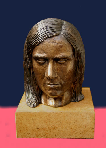 PHILIPPE BERTRAND - 2007 - bronze portrait - 16 cm, with pedestal 20 cm - edition of 8